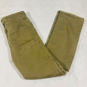 Cat & Jack Straight Leg Pants Boys Size 16 Olive Green 5-Pocket Trousers
